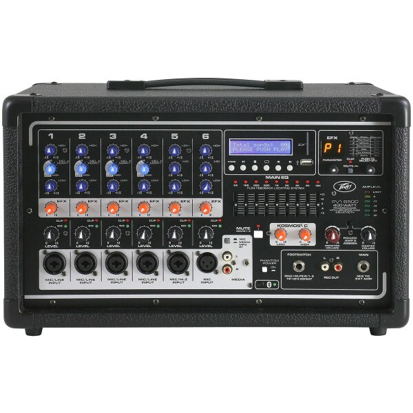 Main product image for Peavey PVi 6500 6 Channel 400W Powered Mixer w/FX, 248-7940